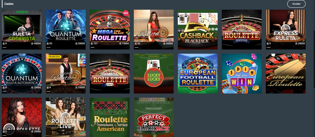 Codere casino page